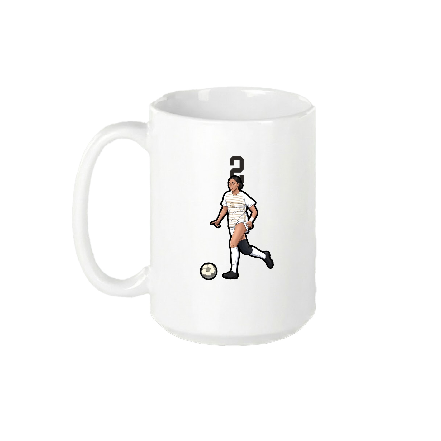 15oz Coffee Mug — Number Top in White
