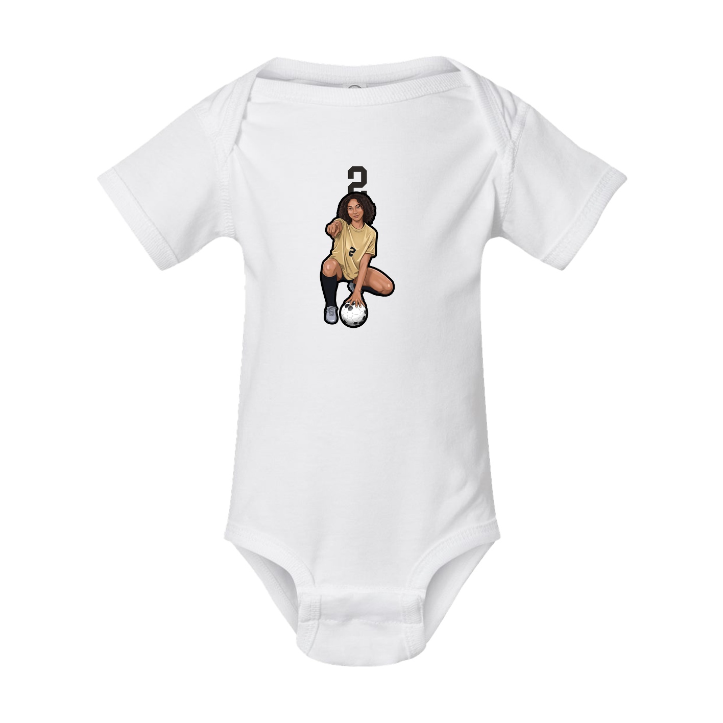 Baby Onesie — Number Top in White