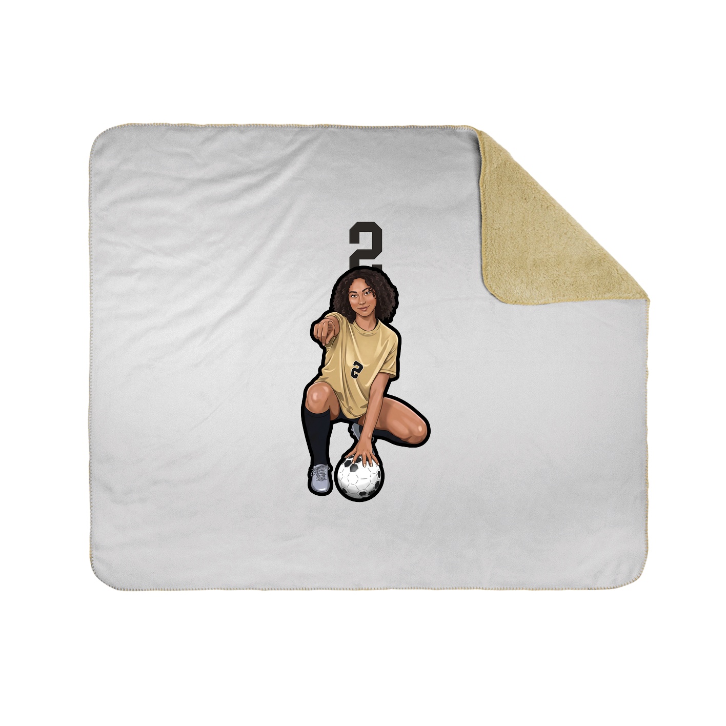 Throw Blanket — Number Top in White