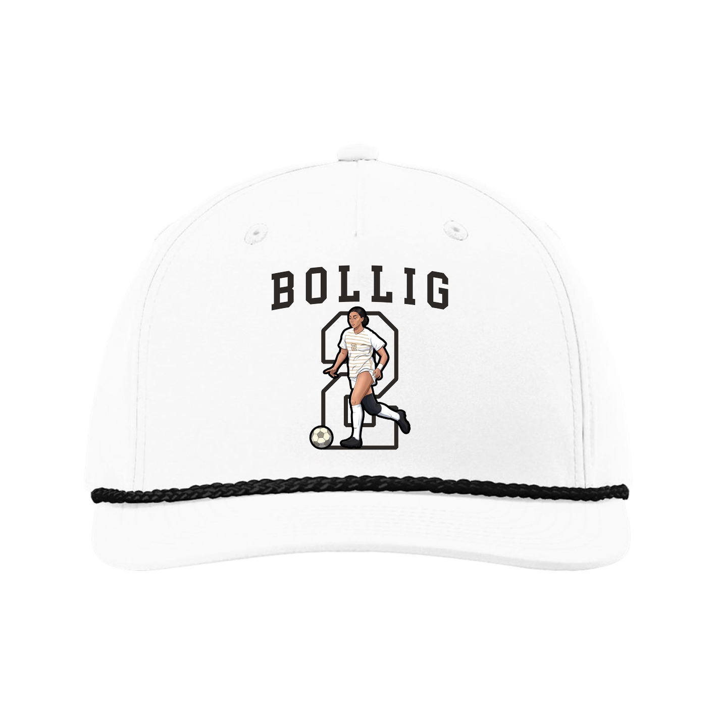 Five-Panel Classic Rope Cap — Shirsey in White