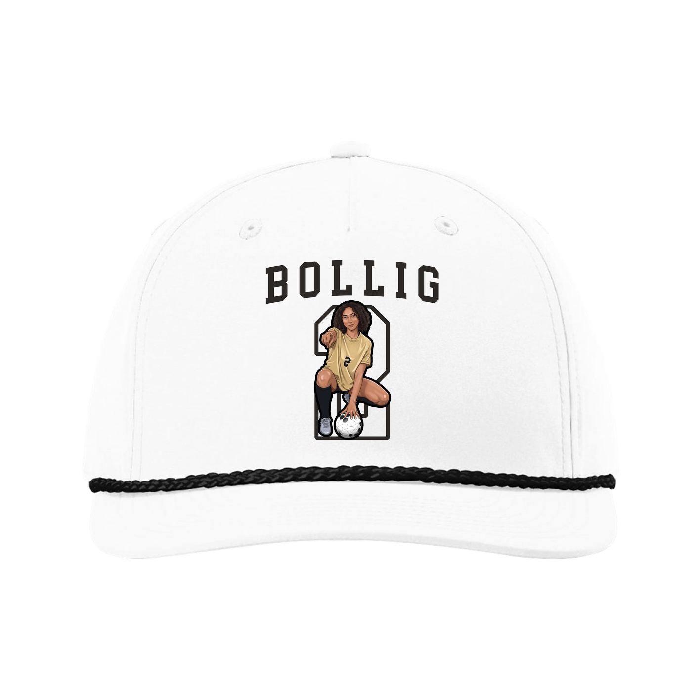 Five-Panel Classic Rope Cap — Shirsey in White