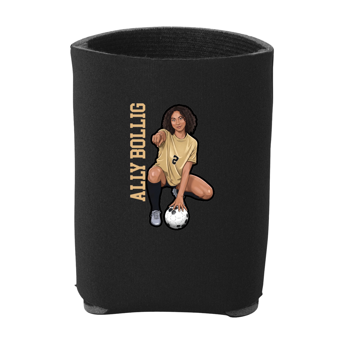 Can Holder — Name Vertical in Black