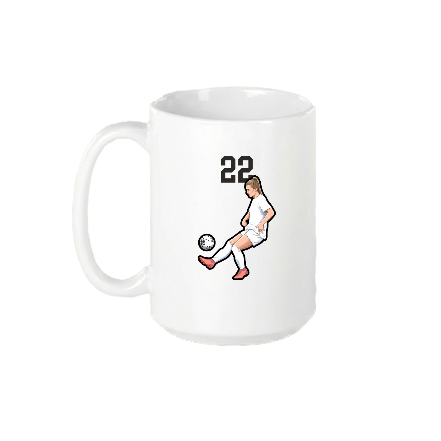 15oz Coffee Mug — Number Top in White