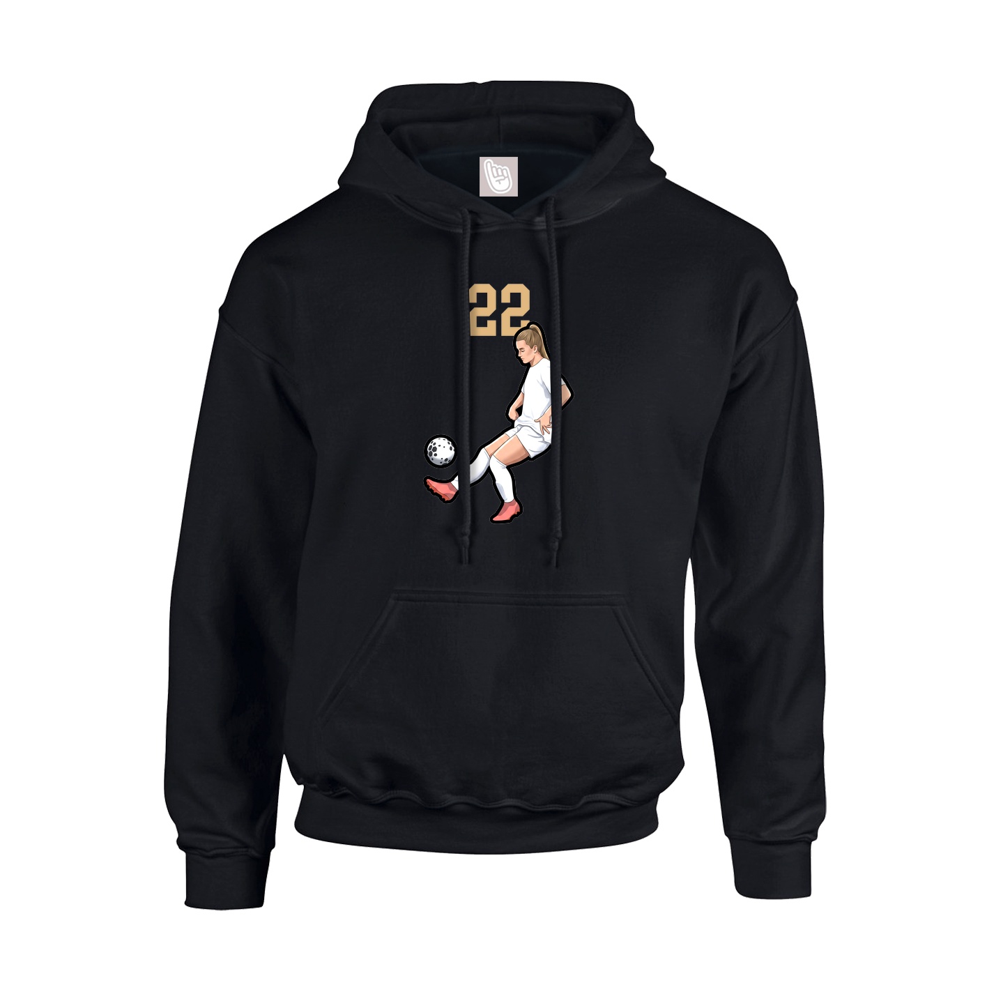 Youth Hoodie — Number Top in Black