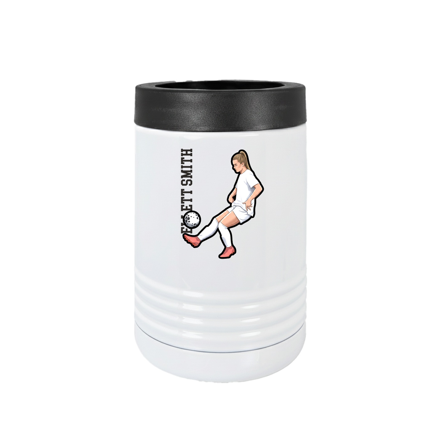 Beverage Holder — Name Vertical in White