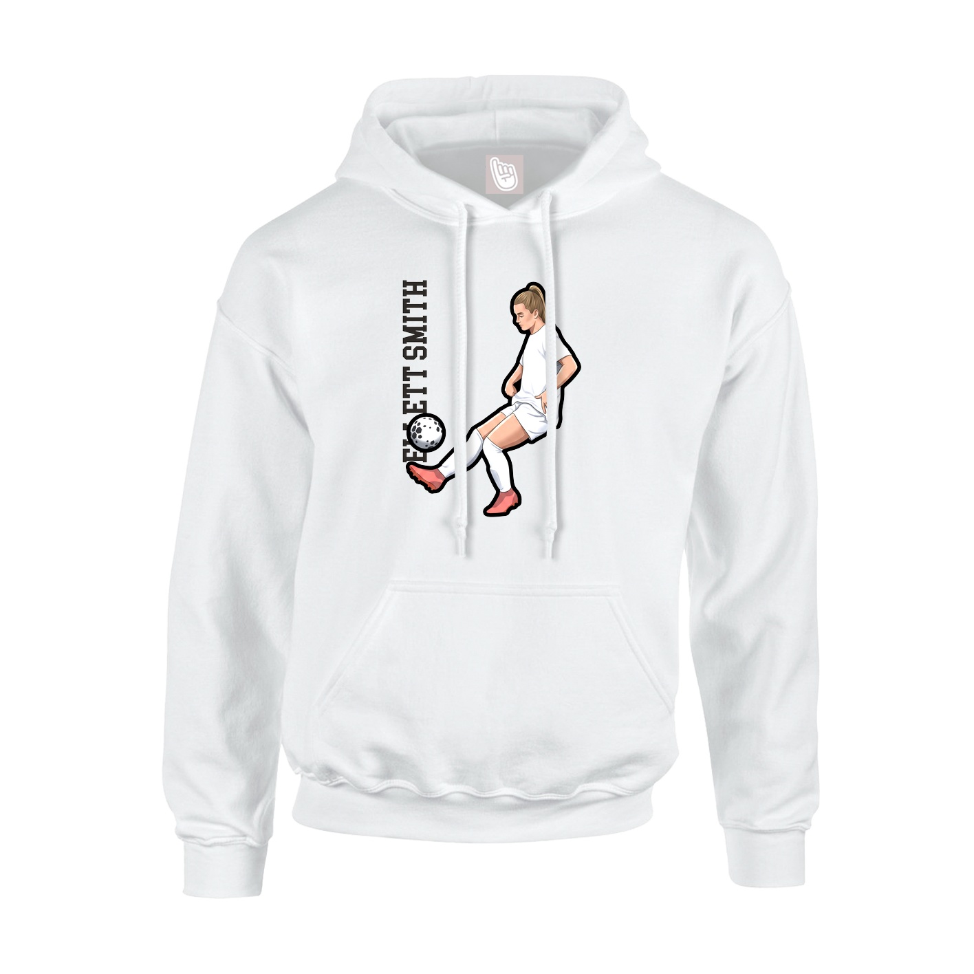 Hoodie — Name Vertical in White