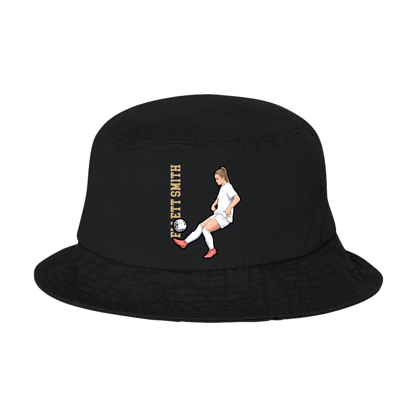 Bucket Cap — Name Vertical in Black