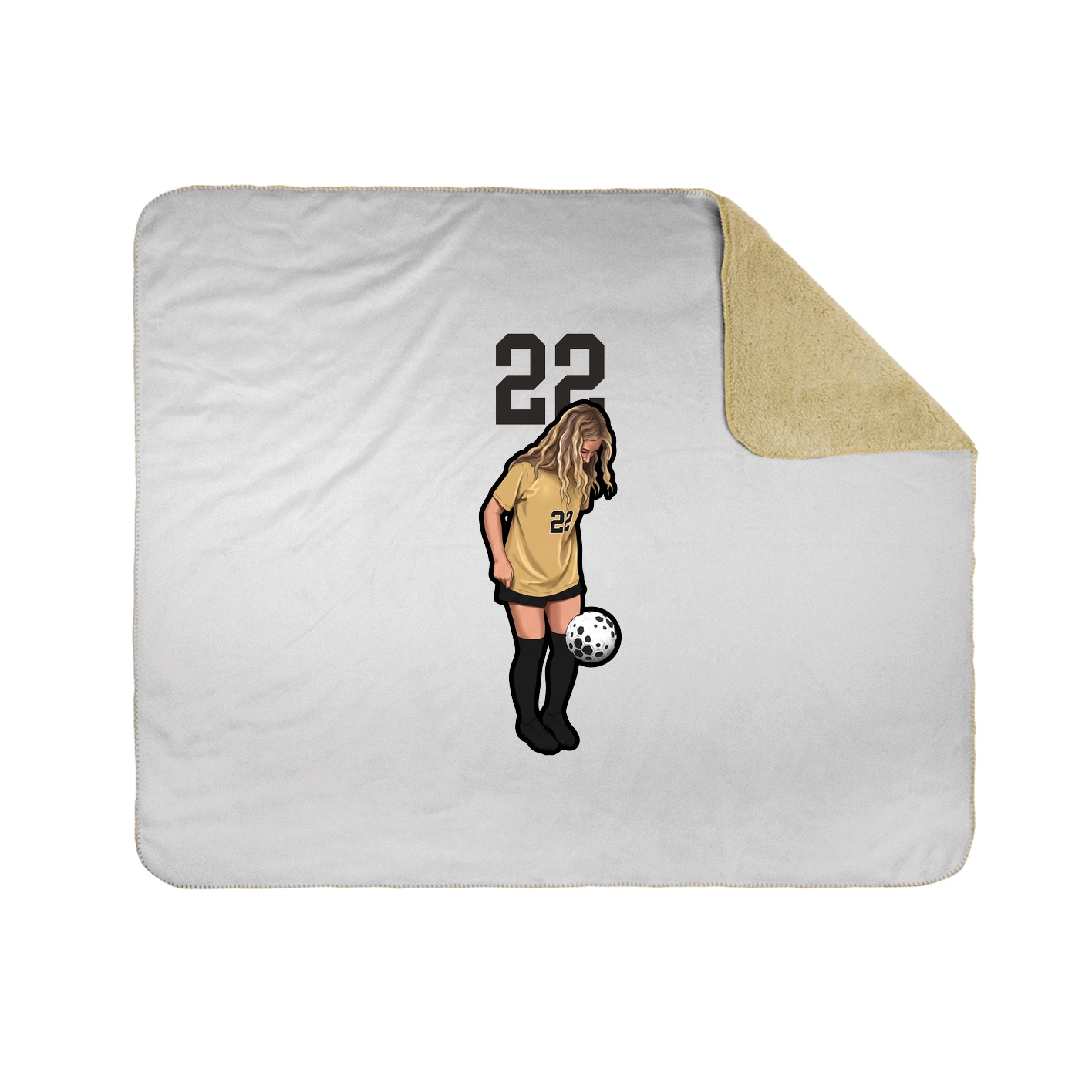 Throw Blanket — Number Top in White