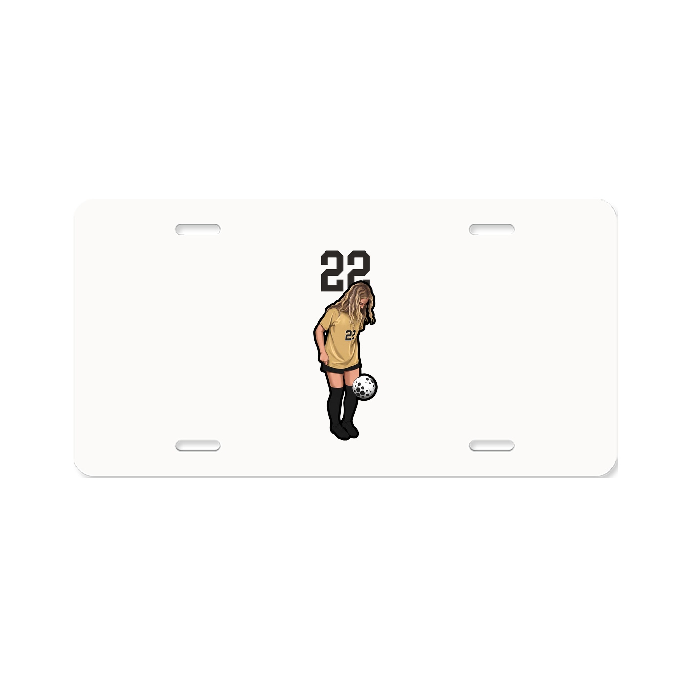 License Plate — Number Top in Classic