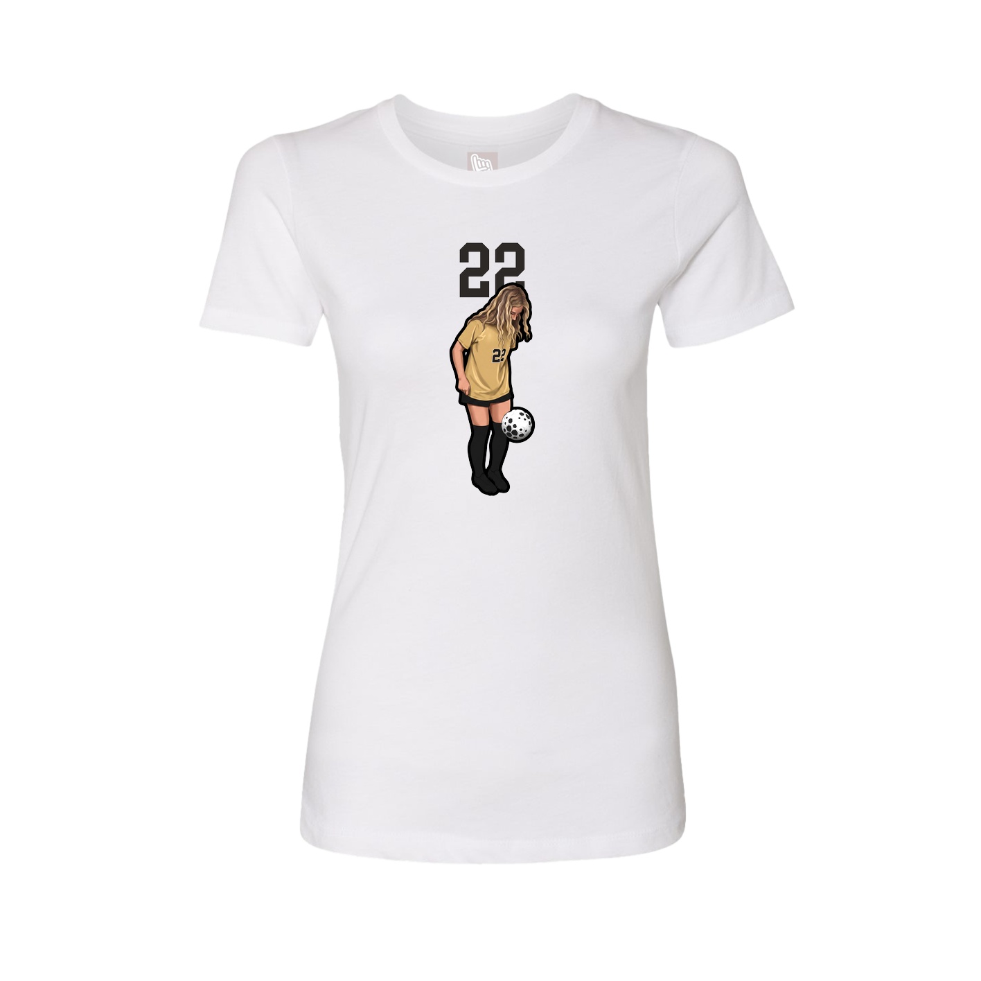 Womens Tee — Number Top in White