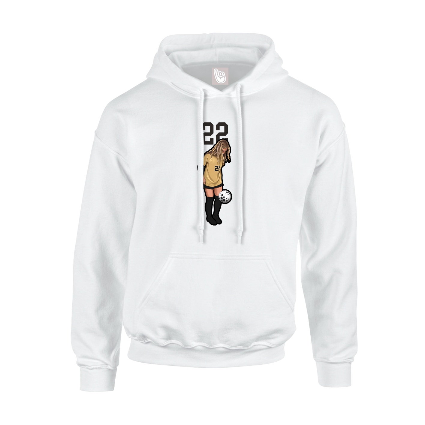 Hoodie — Number Top in White