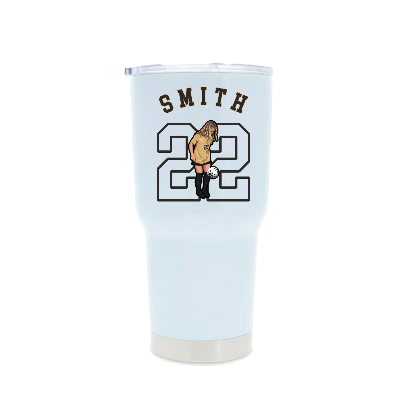 30oz Stainless Steel Tumbler — Shirsey Arch in White