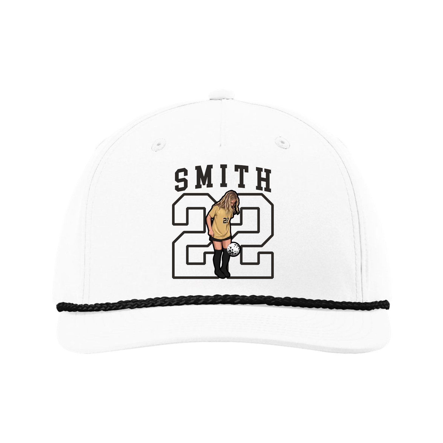 Five-Panel Classic Rope Cap — Shirsey in White
