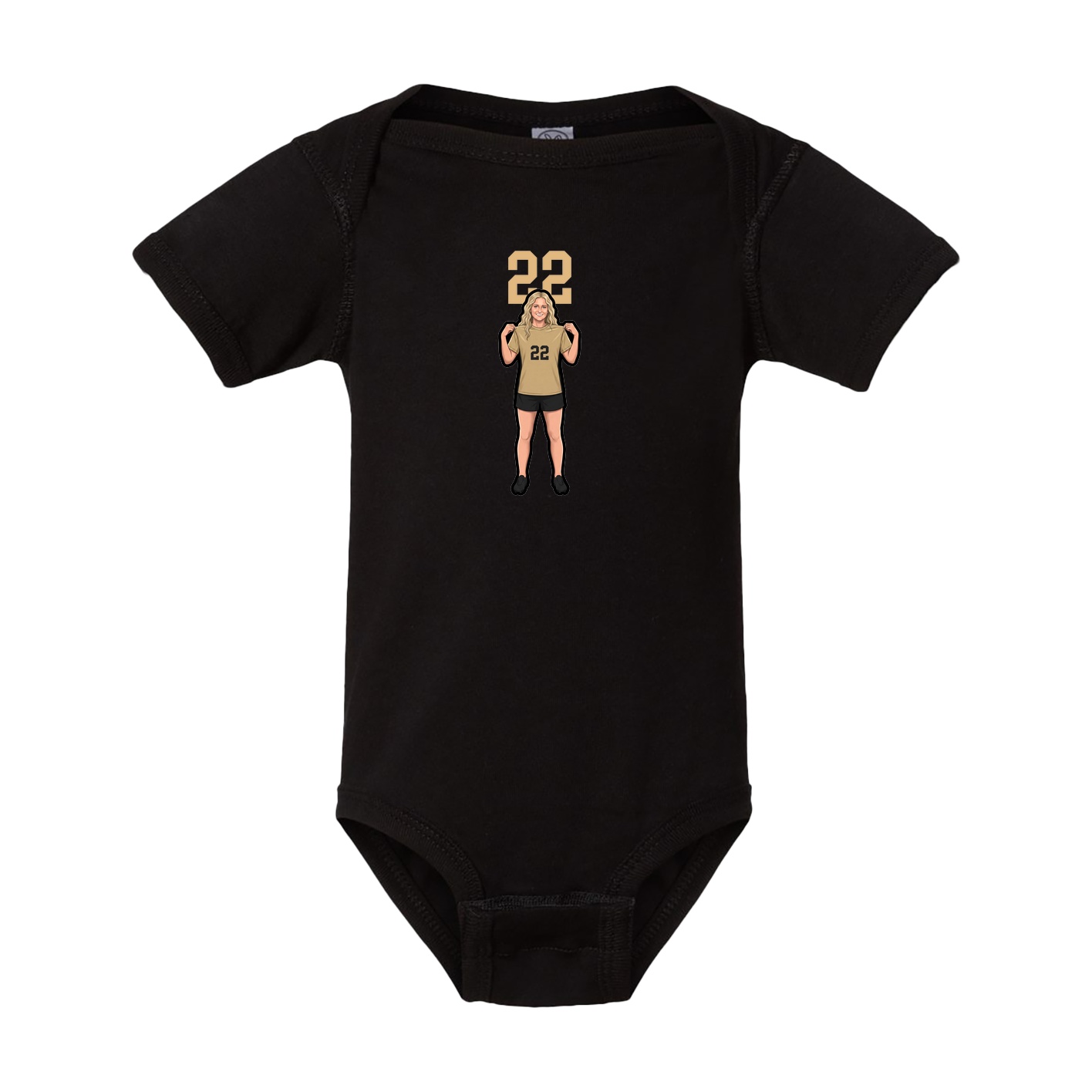 Baby Onesie — Number Top in Black