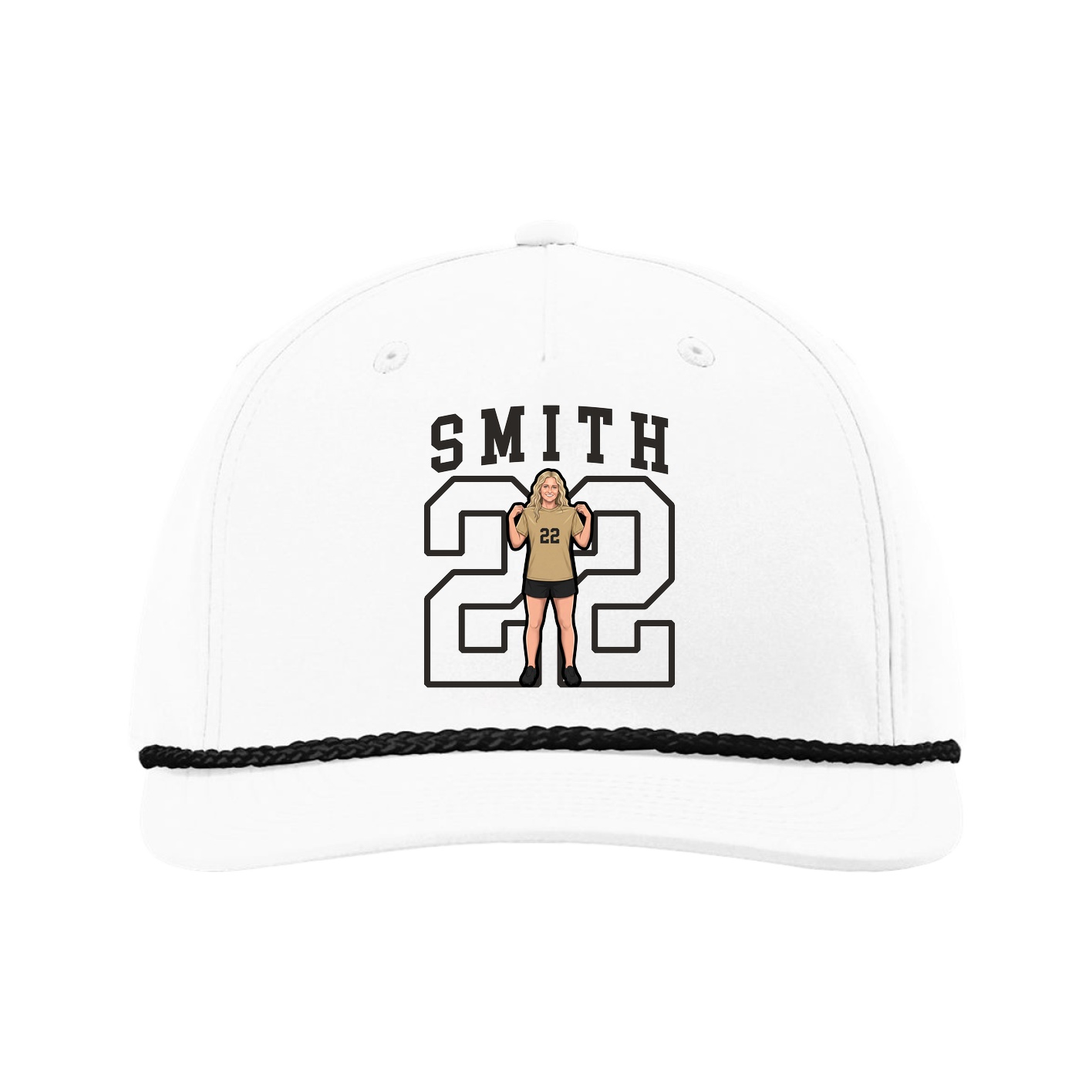 Five-Panel Classic Rope Cap — Shirsey in White