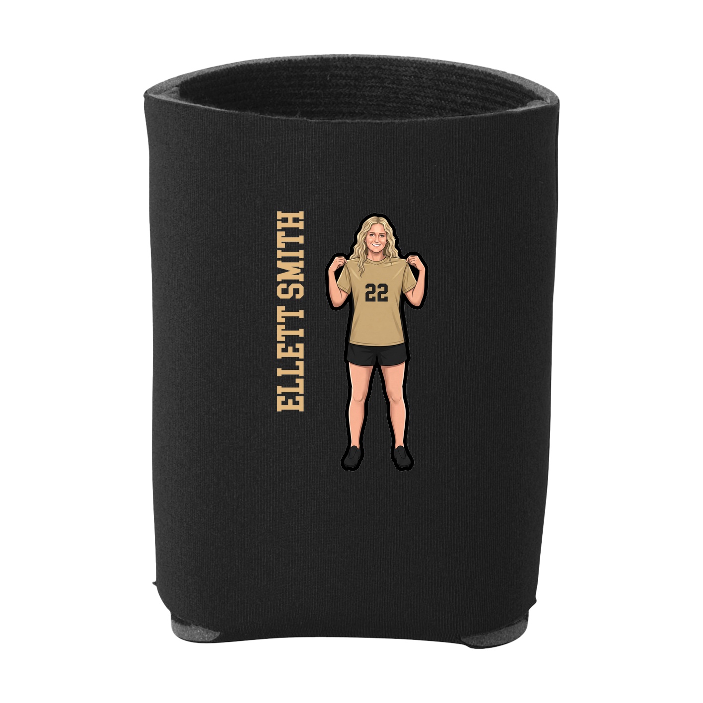Can Holder — Name Vertical in Black