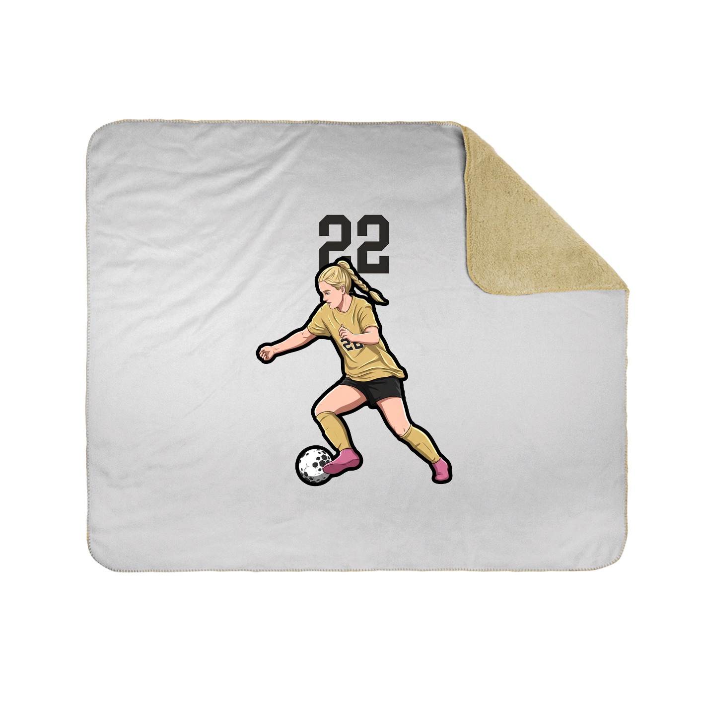 Throw Blanket — Number Top in White