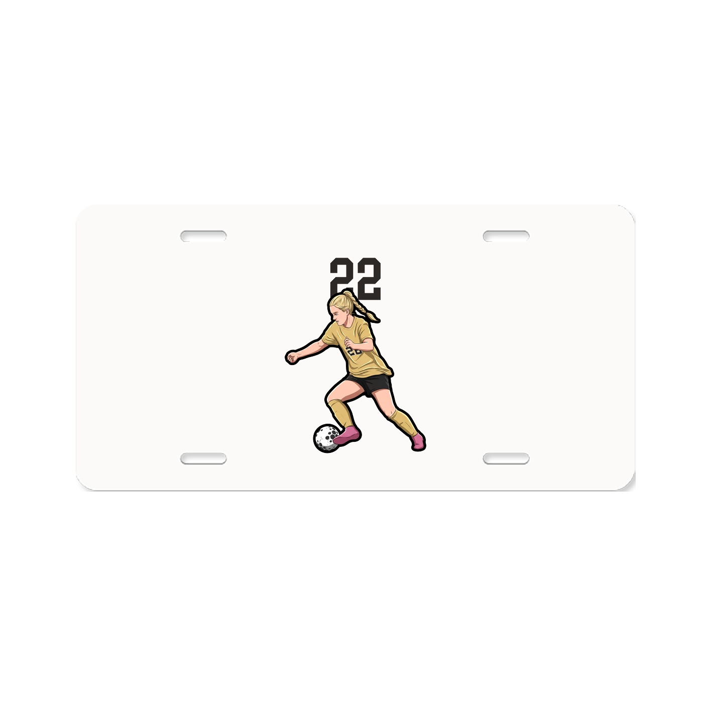 License Plate — Number Top in Classic