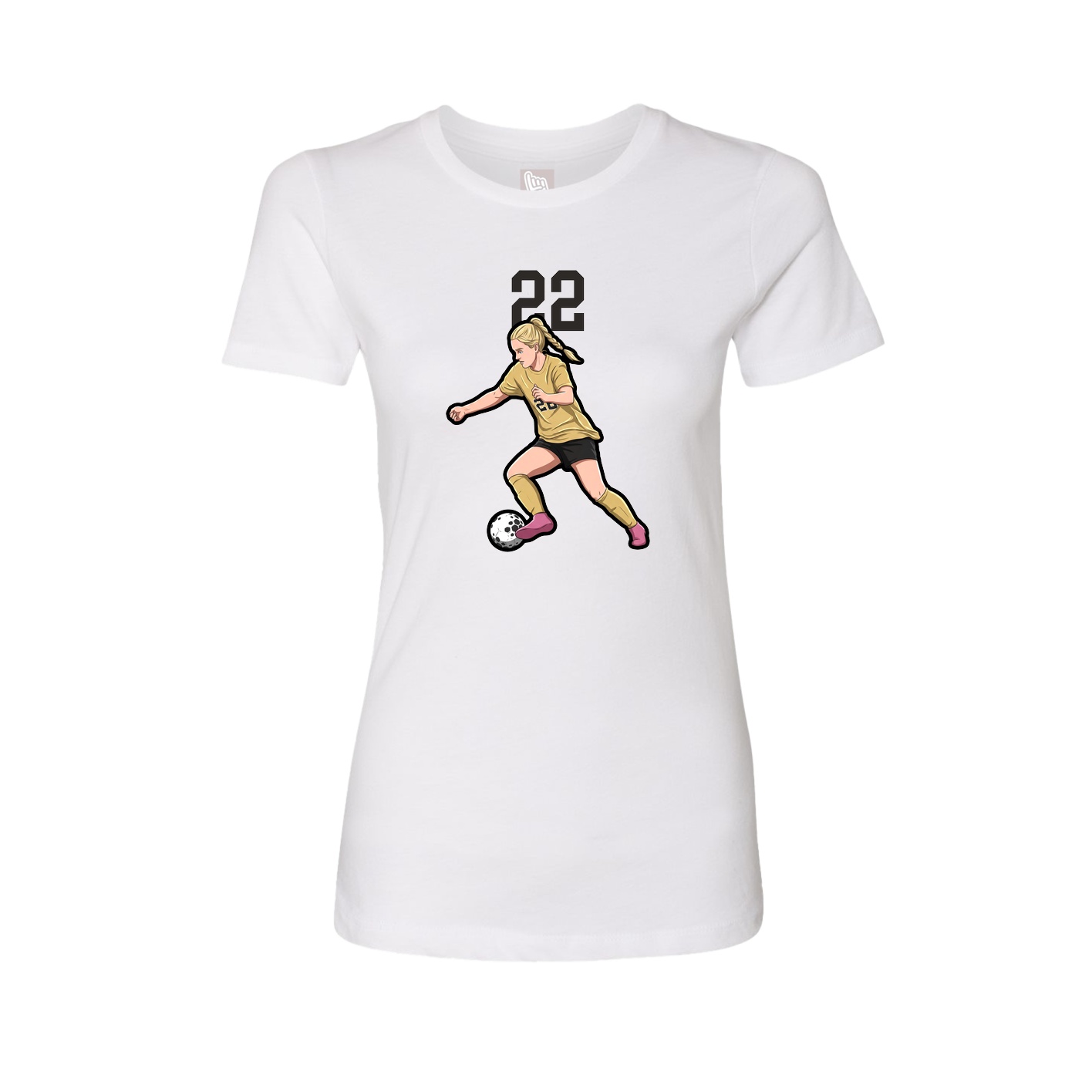 Womens Tee — Number Top in White