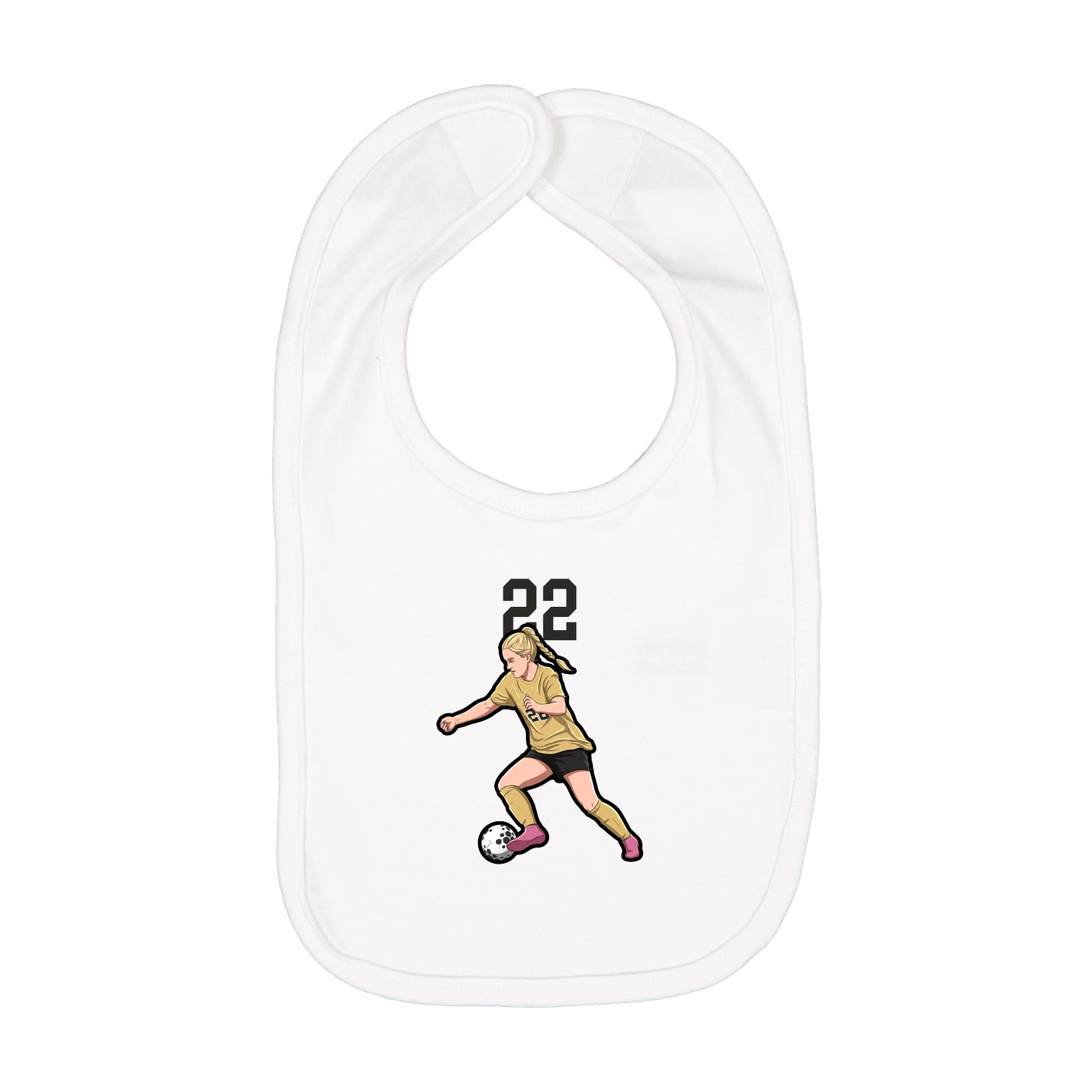Infant Bib — Number Top in White