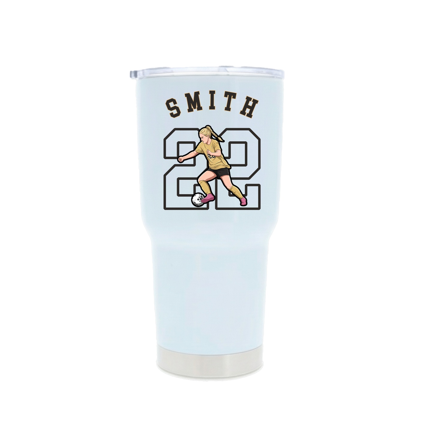 30oz Stainless Steel Tumbler — Shirsey Arch in White