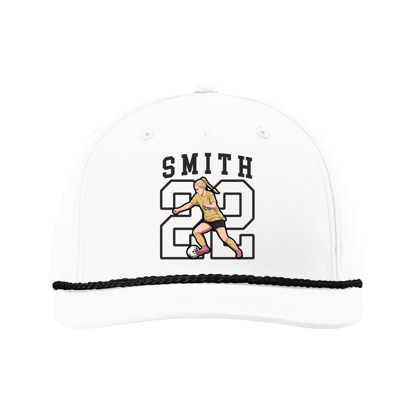 Five-Panel Classic Rope Cap — Shirsey in White