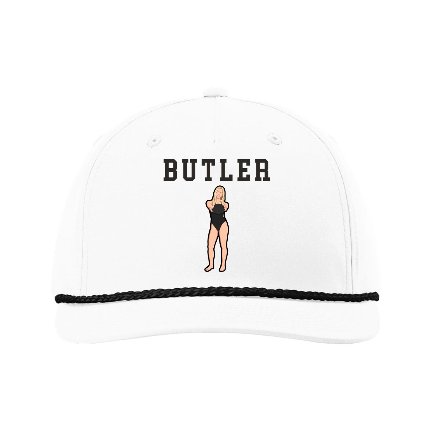 Five-Panel Classic Rope Cap — Shirsey in White