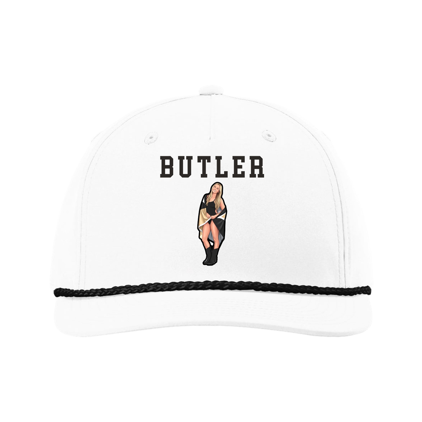 Five-Panel Classic Rope Cap — Shirsey in White