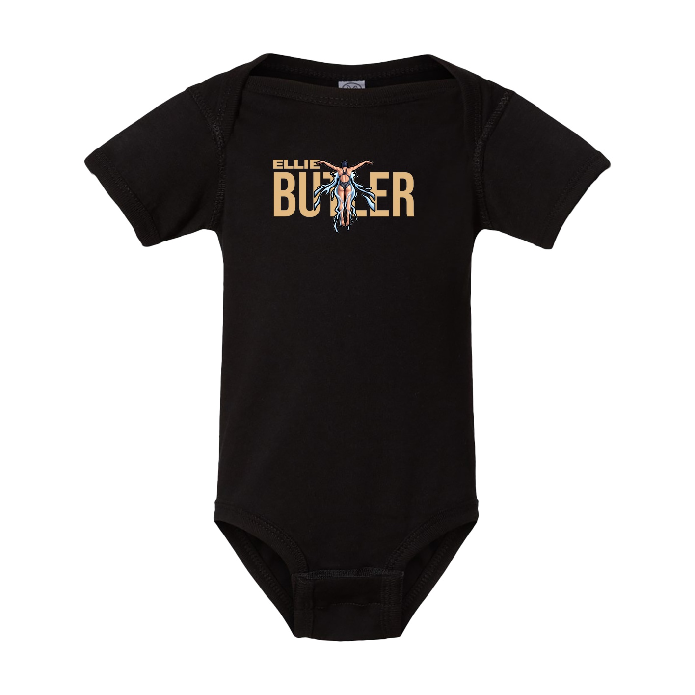 Baby Onesie — Player Name in Black