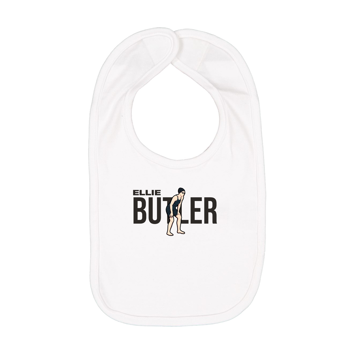 Infant Bib — Player Name in White