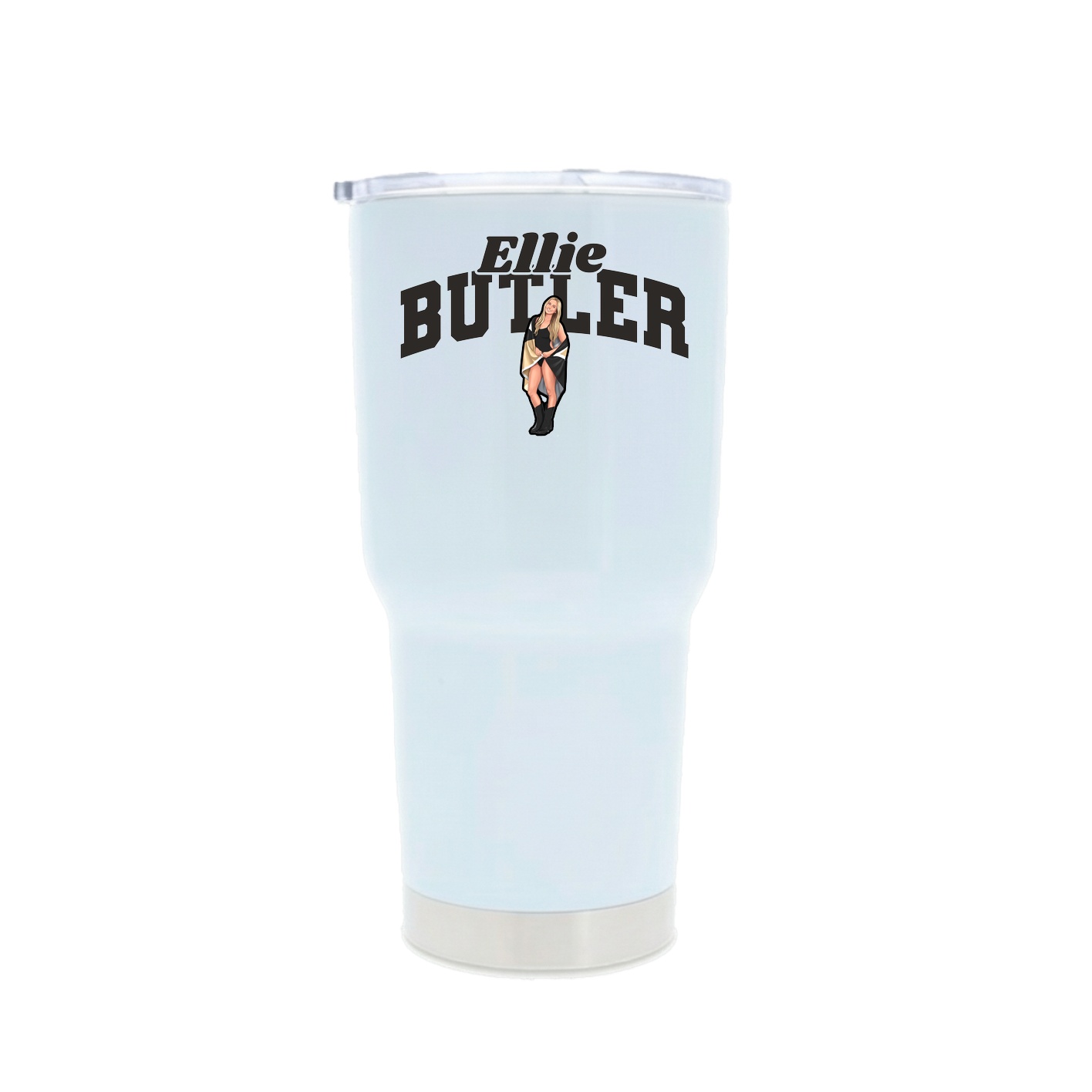 30oz Stainless Steel Tumbler — Signature Arch in White