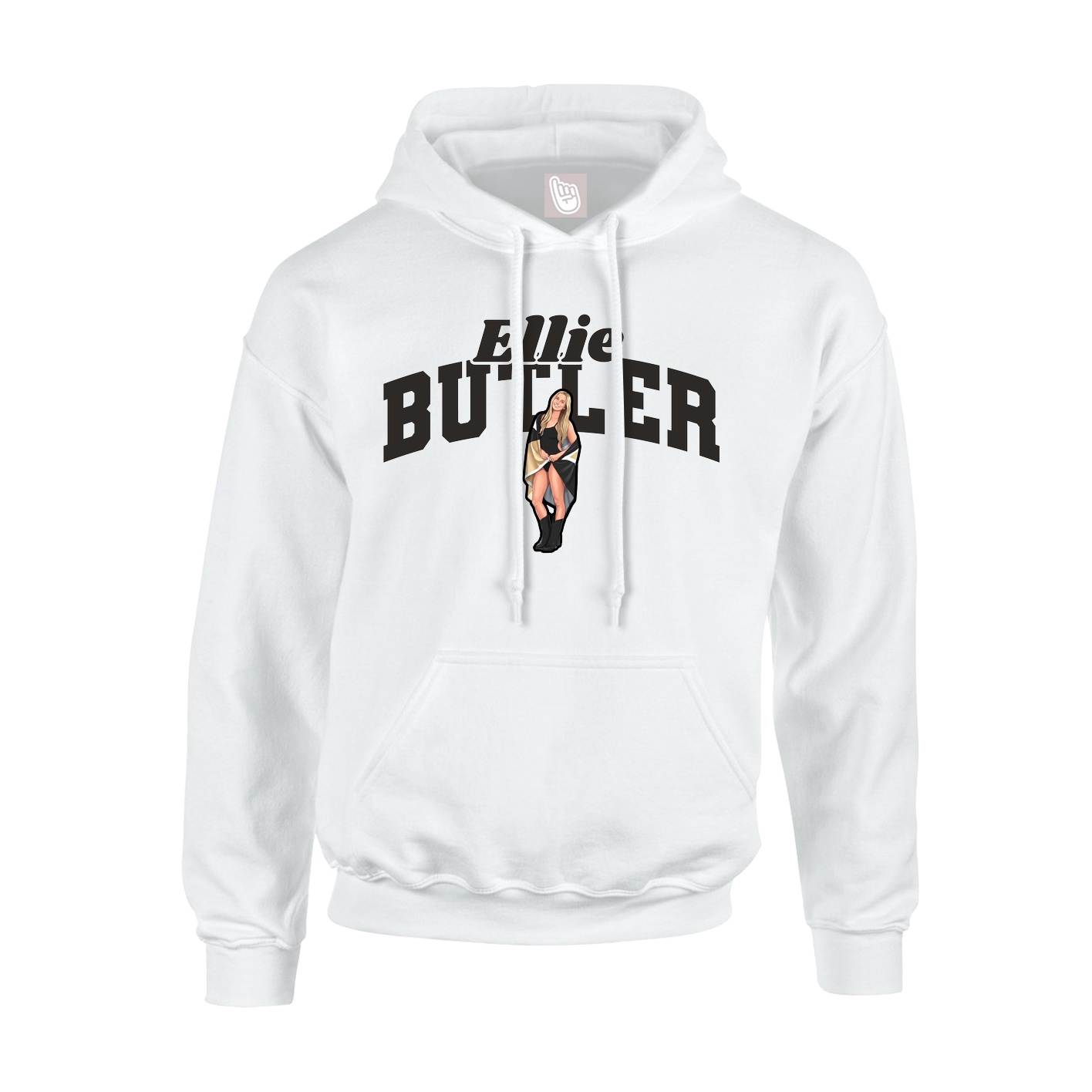 Youth Hoodie — Signature Arch in White