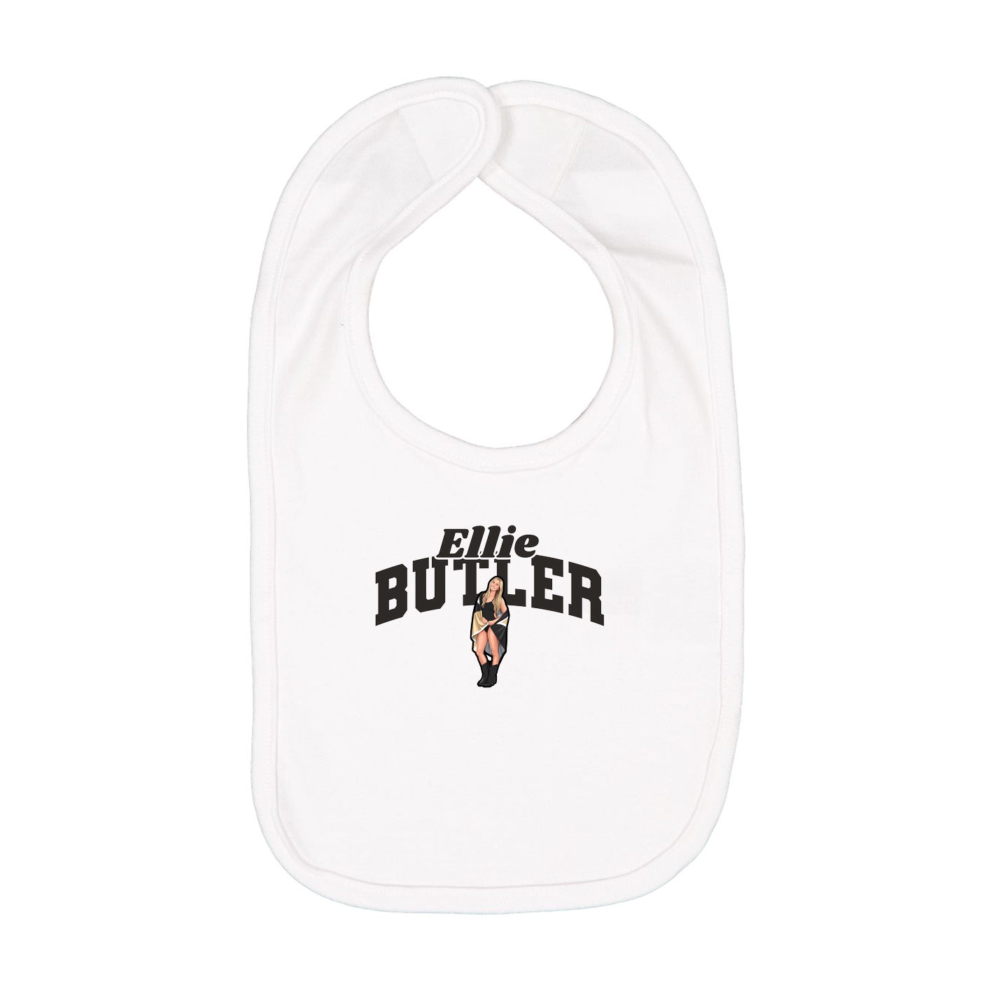 Infant Bib — Signature Arch in White