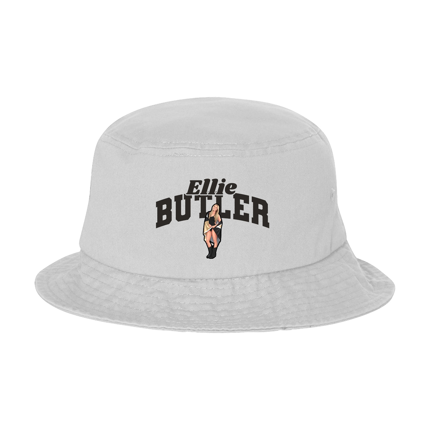 Bucket Cap — Signature Arch in White