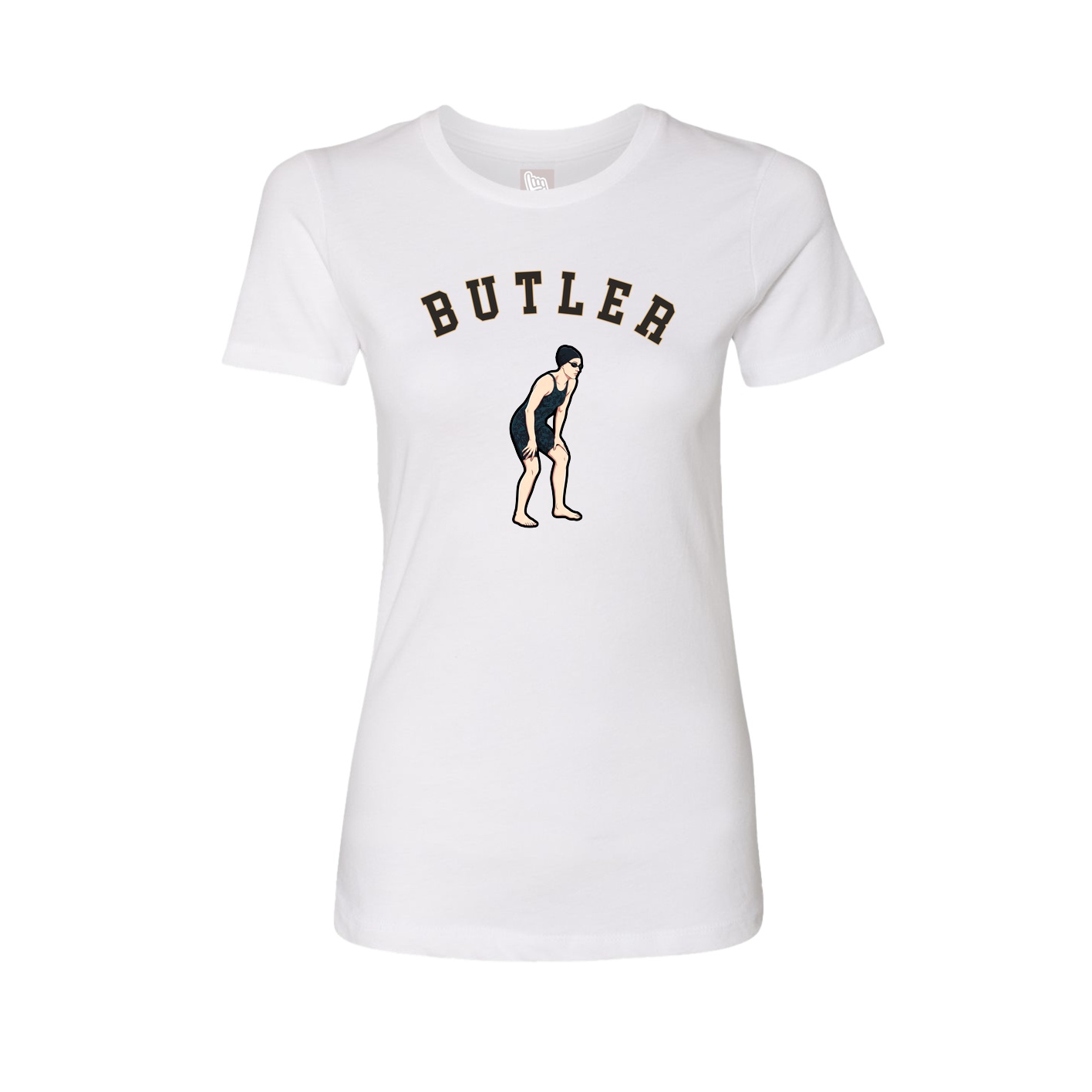 Fitted Women's Tee — Shirsey Arch in White