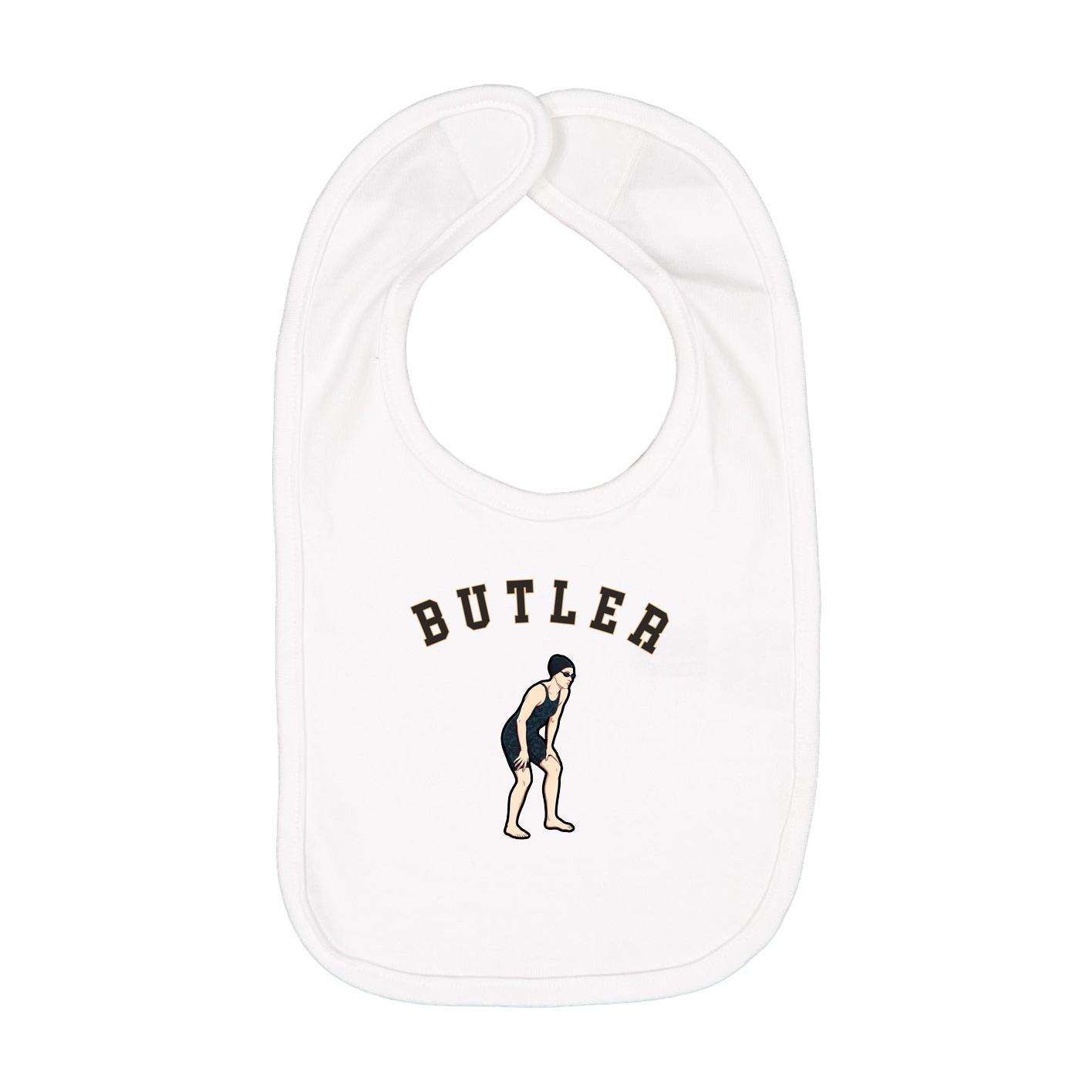 Infant Bib — Shirsey Arch in White