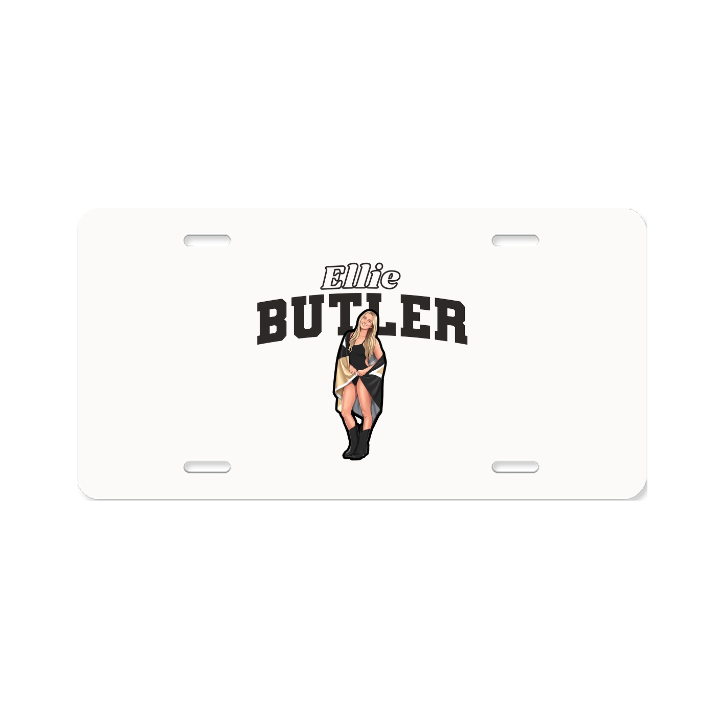 License Plate — Name Arch in Classic
