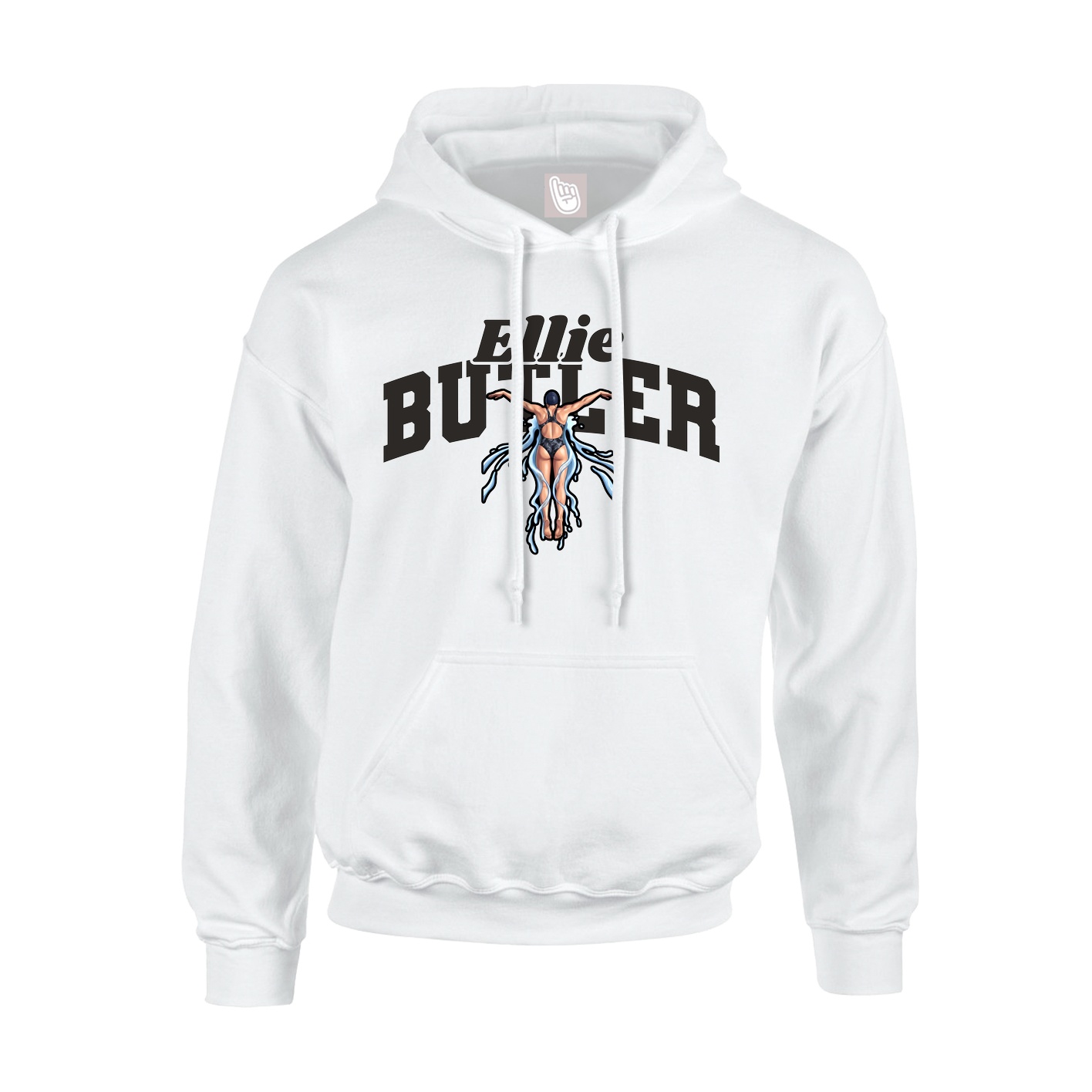 Youth Hoodie — Signature Arch in White
