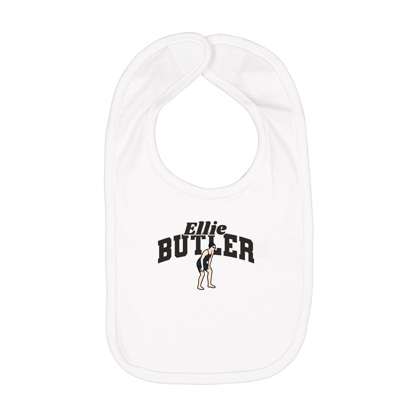 Infant Bib — Signature Arch in White