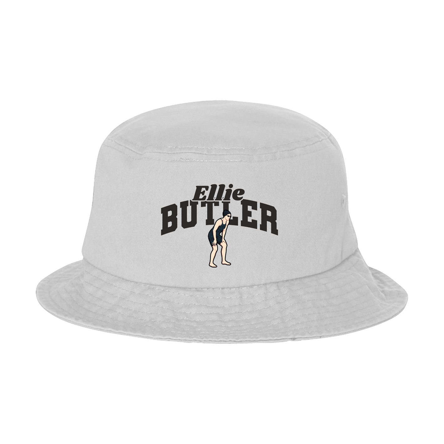 Bucket Cap — Signature Arch in White