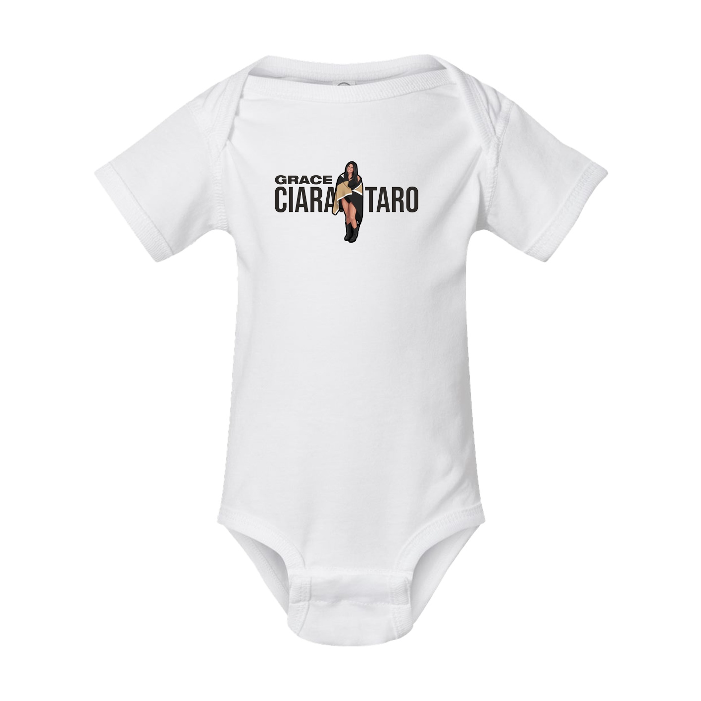 Baby Onesie — Player Name in White