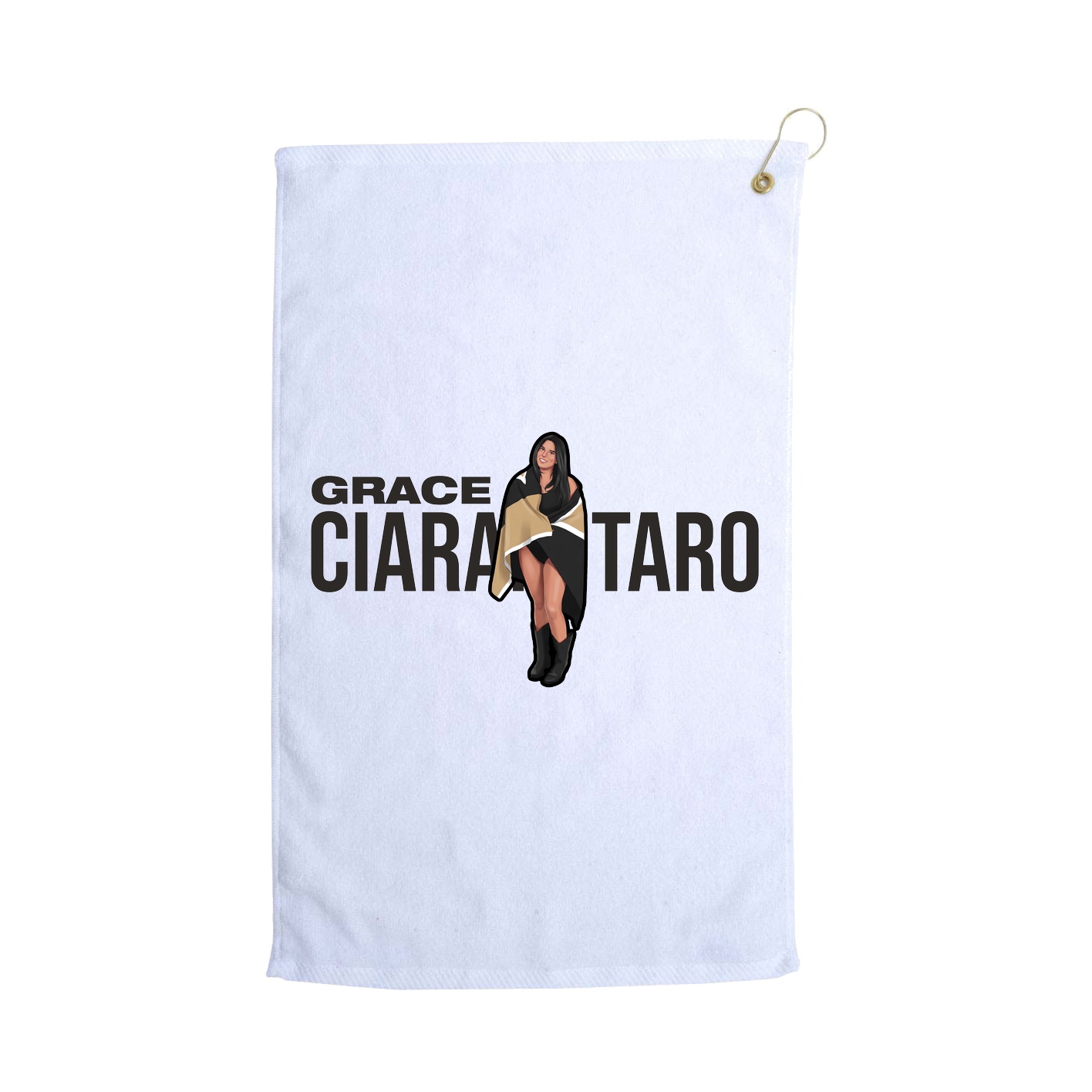 Golf Towel — Player Name in White