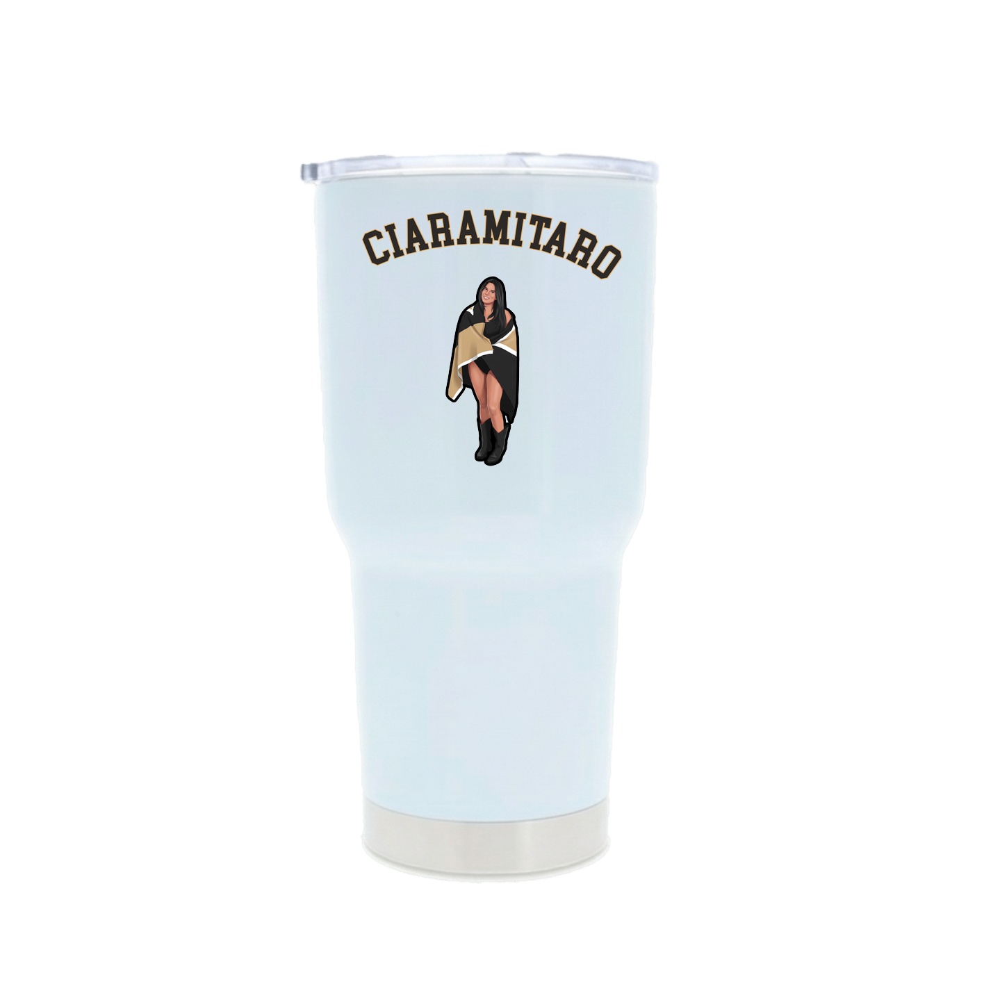 30oz Stainless Steel Tumbler — Shirsey Arch in White
