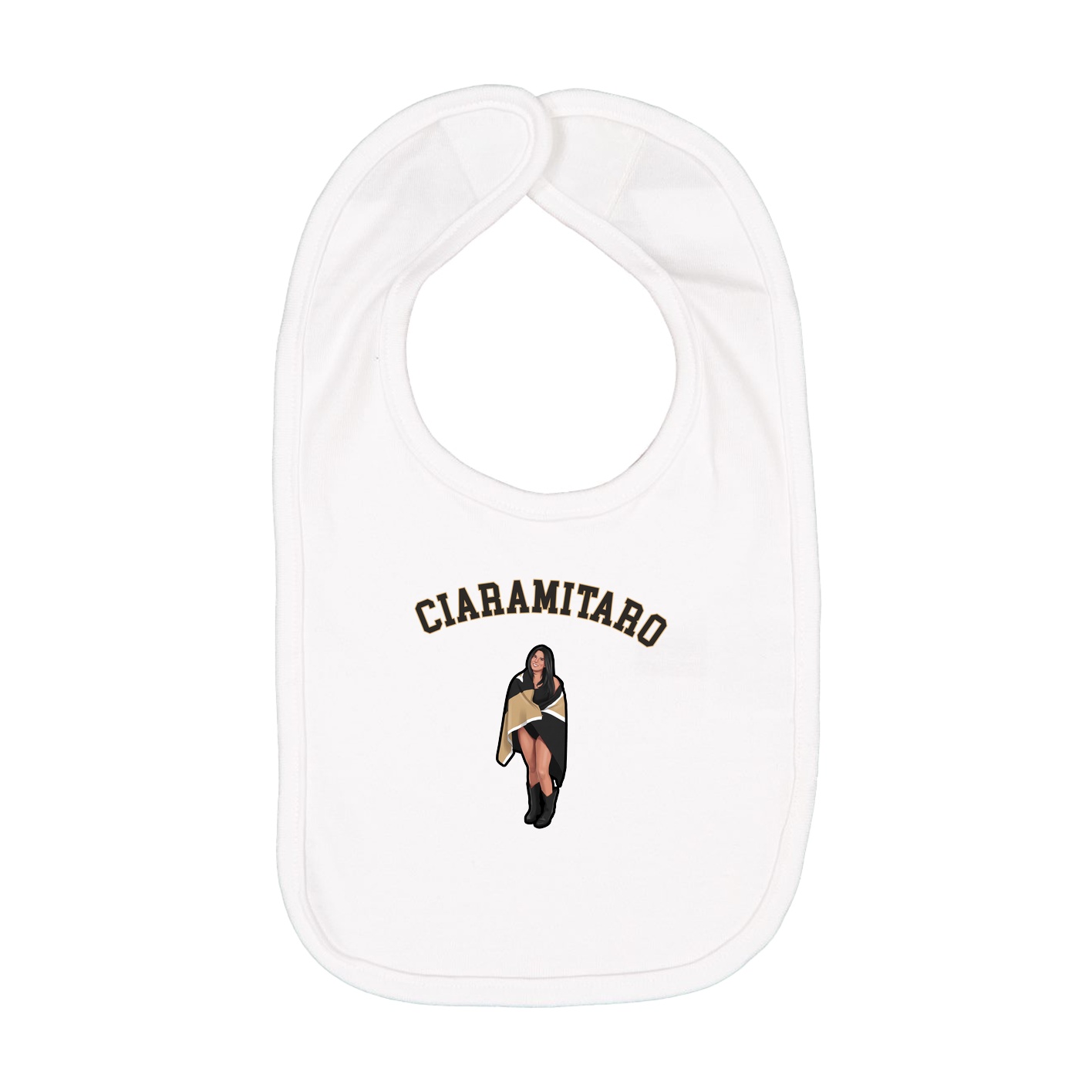 Infant Bib — Shirsey Arch in White