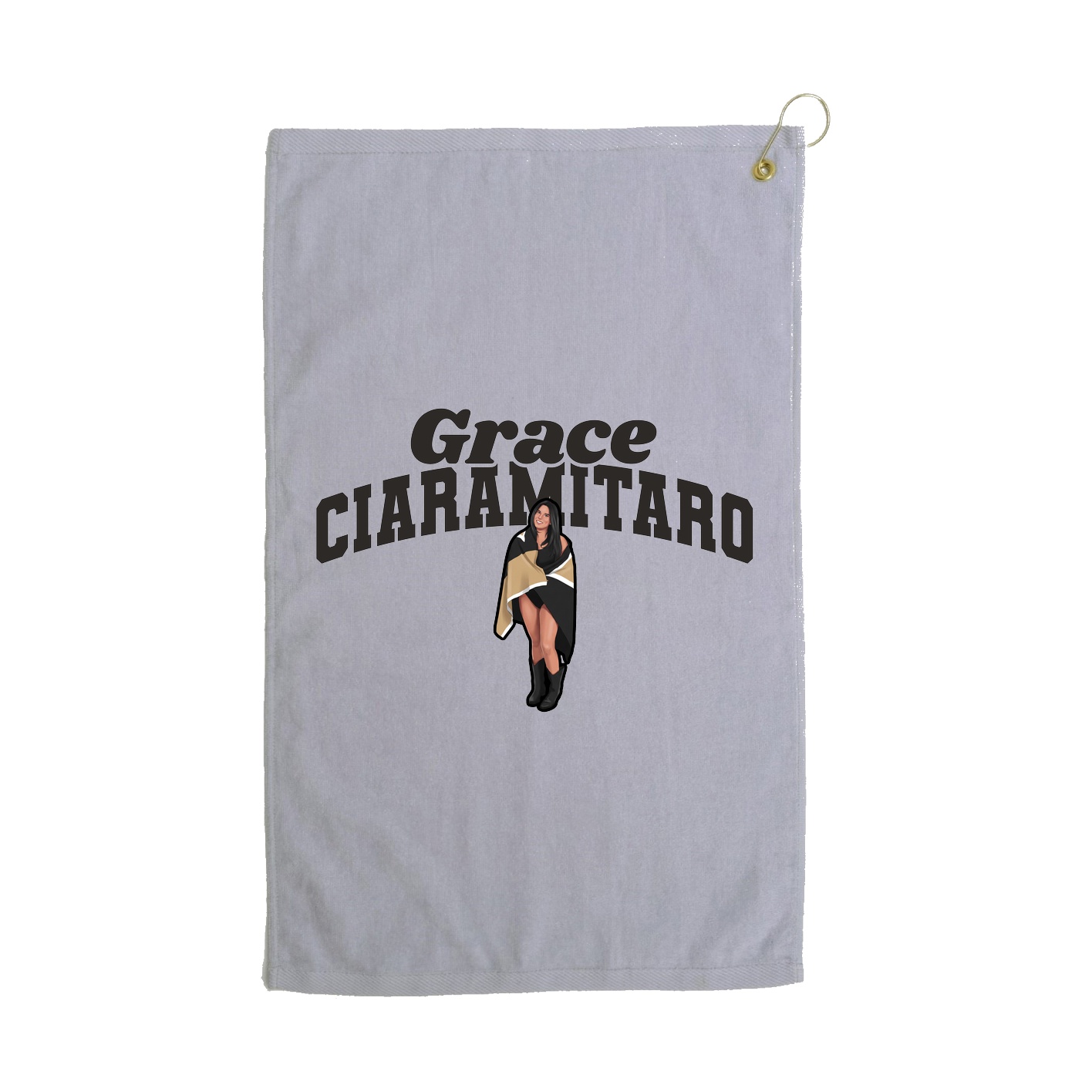 Golf Towel — Signature Arch in Grey