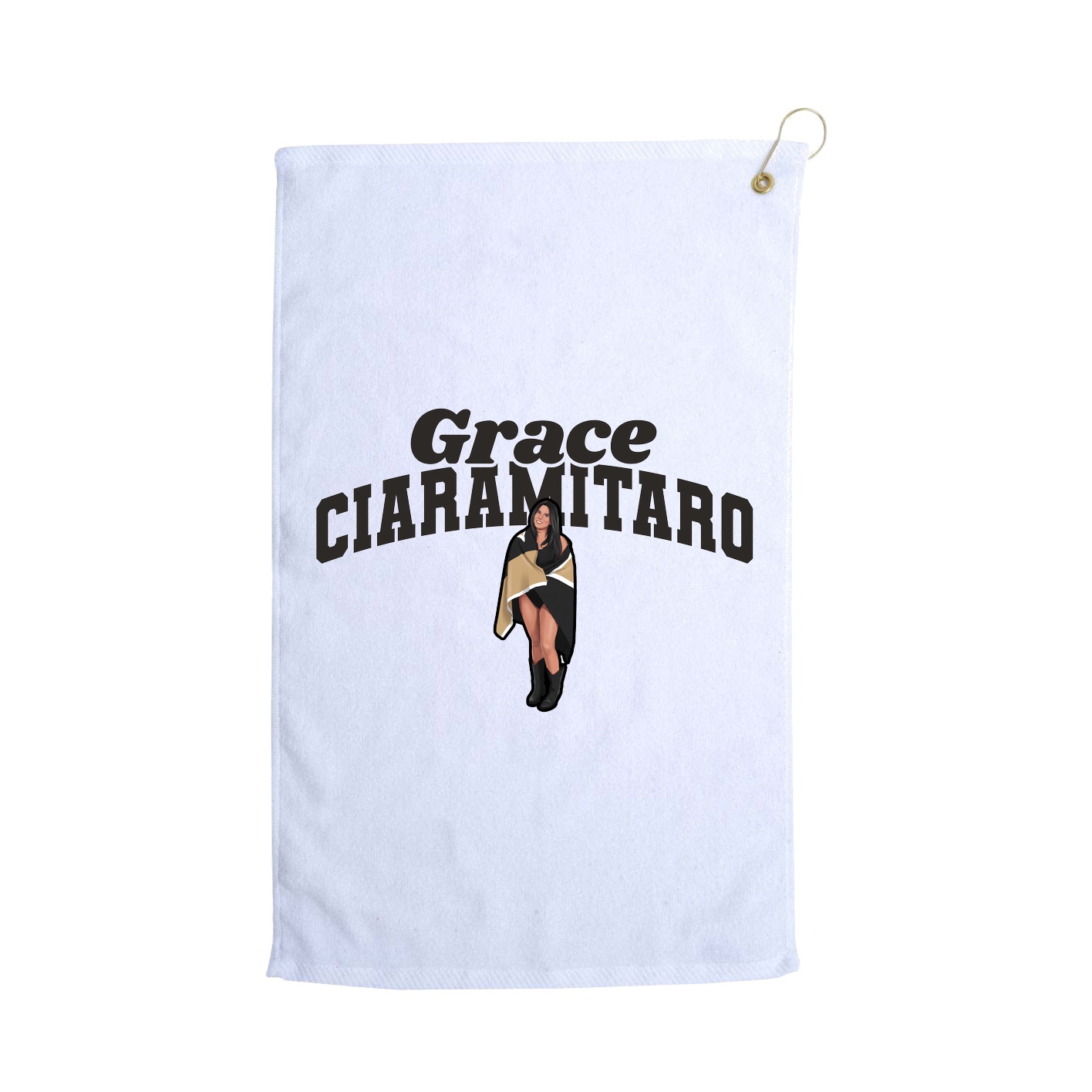Golf Towel — Signature Arch in White