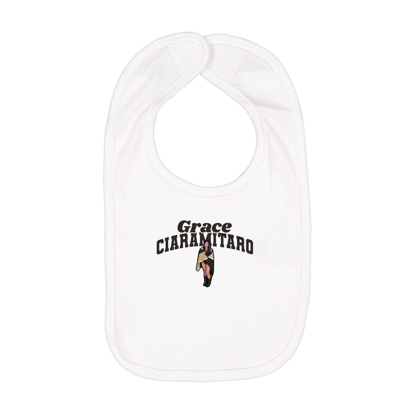 Infant Bib — Signature Arch in White