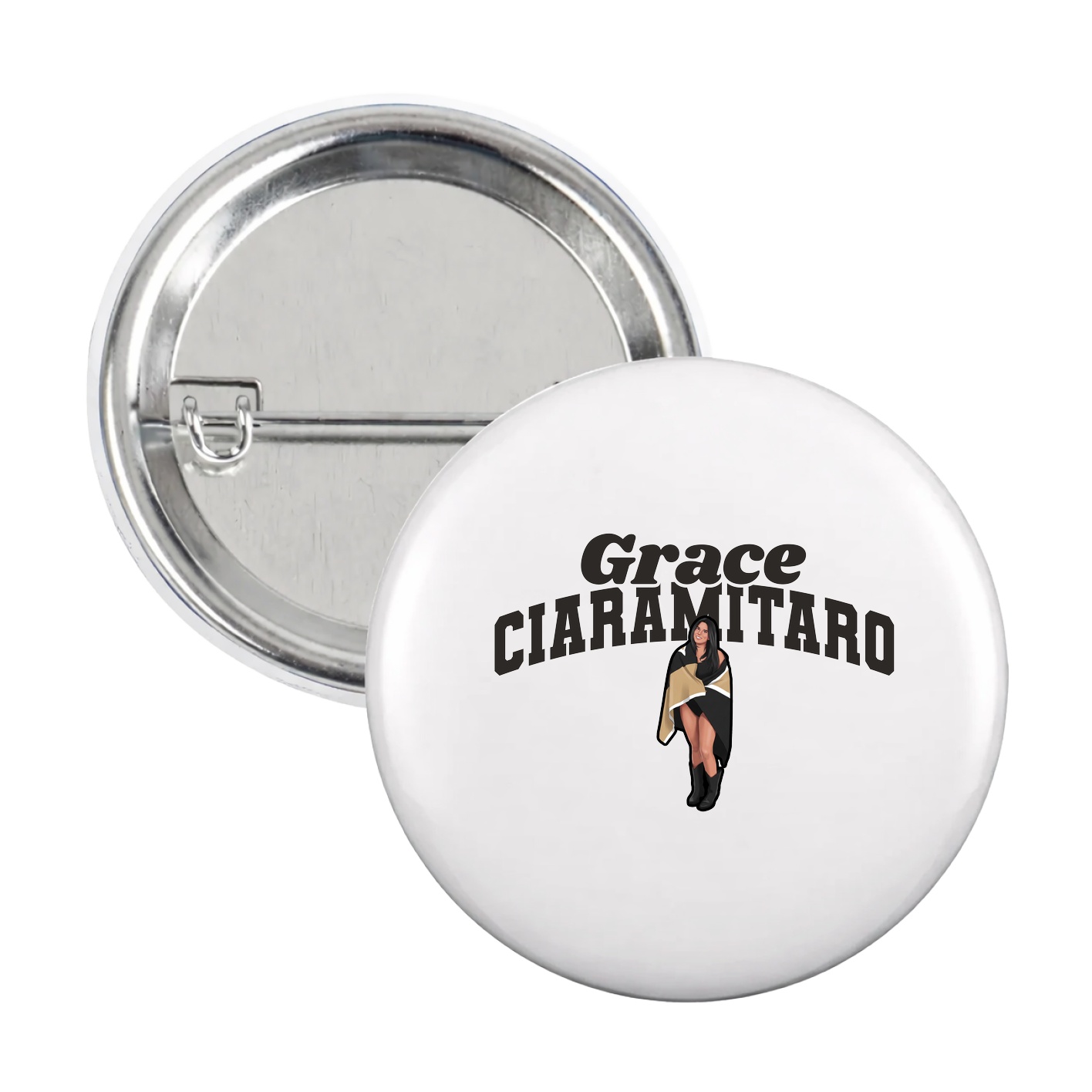 Game Day Button — Signature Arch in White