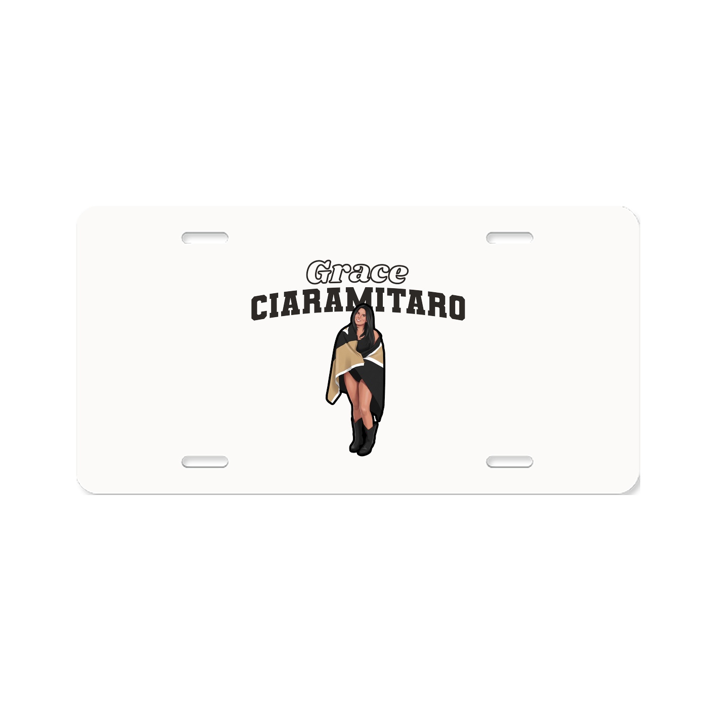 License Plate — Name Arch in Classic