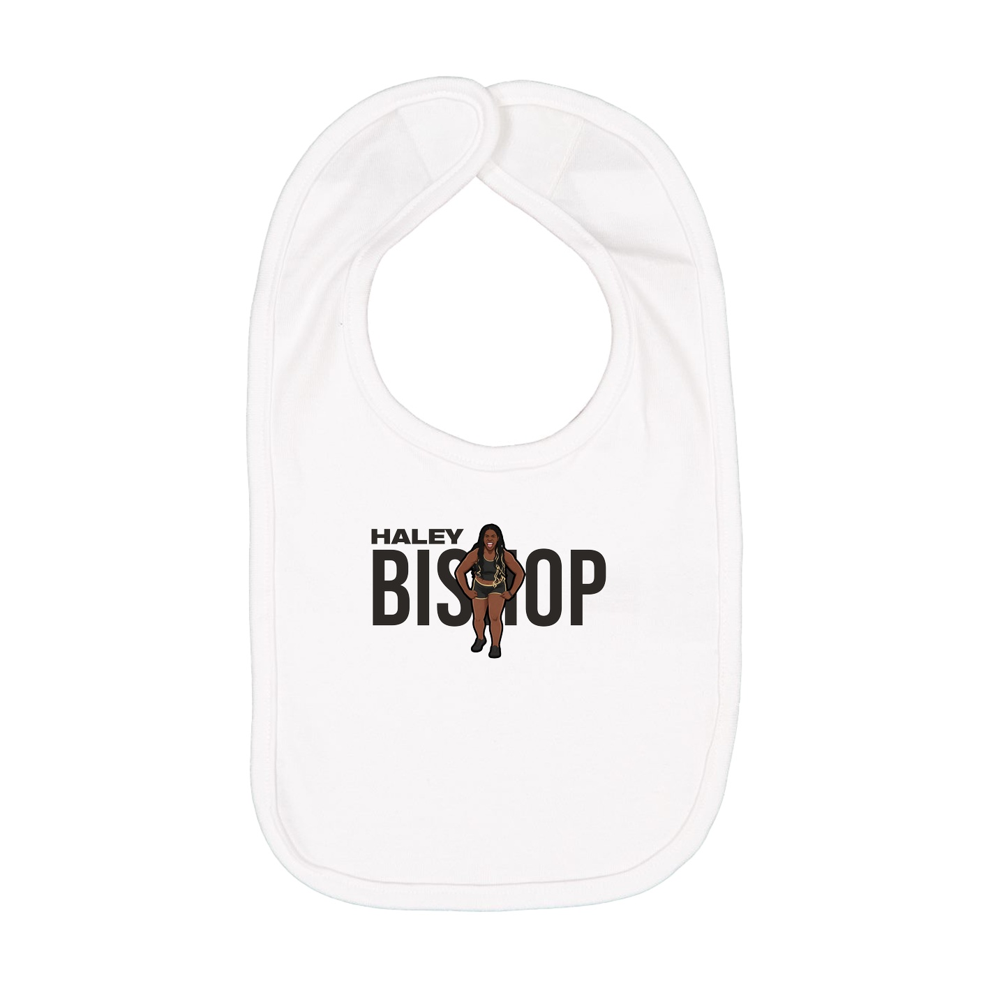 Infant Bib — Player Name in White